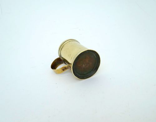 ANTIQUE METALWARE 18THC BRASS SMALL LIDDED DREDGER SPICE POT ENGLISH C176080 - ADDITIONAL PHOTO 3