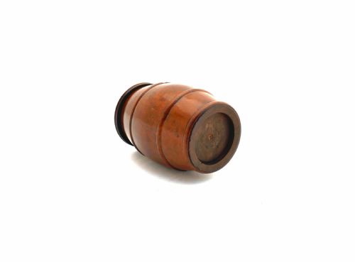 ANTIQUE TREEN 19THC FRUITWOOD LIDDED DRY STORAGE JAR ENGLISH C184060 - ADDITIONAL PHOTO 3