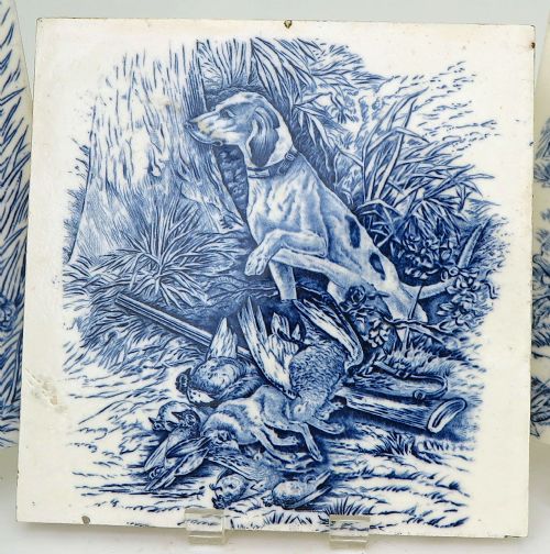 ANTIQUE POTTERY TILES THREE 19THC JOSIAH WEDGWOOD GAME SERIES TILES ENGLISH C187090 - ADDITIONAL PHOTO 1