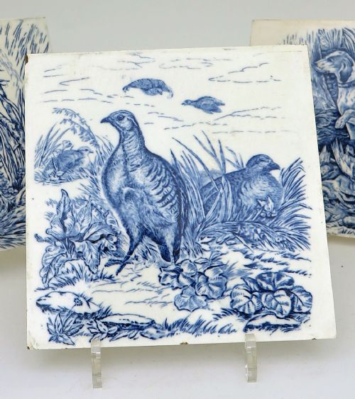 ANTIQUE POTTERY TILES THREE 19THC JOSIAH WEDGWOOD GAME SERIES TILES ENGLISH C187090 - ADDITIONAL PHOTO 2