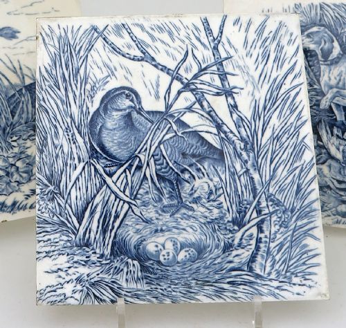ANTIQUE POTTERY TILES THREE 19THC JOSIAH WEDGWOOD GAME SERIES TILES ENGLISH C187090 - ADDITIONAL PHOTO 3