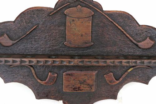 ANTIQUE TREEN COLLECTABLES 19THC PAINTED PIPE RACK WITH FINE COLOUR ENGLISH C186090 - ADDITIONAL PHOTO 2