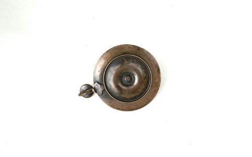 ANTIQUE EARLY METALWARE 18THC BELL METAL CHAMBERSTICK ENGLISH C1780 - ADDITIONAL PHOTO 2