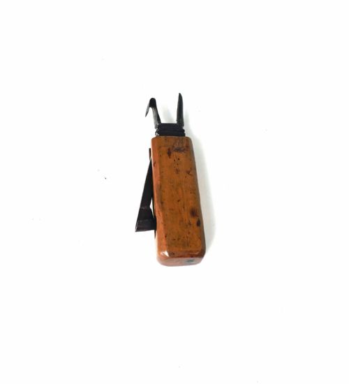 ANTIQUE EARLY METALWARE 18THC YEW WOOD HANDLED RACE KNIFE ENGLISH C176080 - ADDITIONAL PHOTO 4
