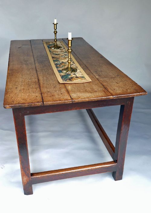 ANTIQUE COUNTRY FURNITURE 18THC OAK FARMHOUSE TABLE ENGLISH C176080 - ADDITIONAL PHOTO 1