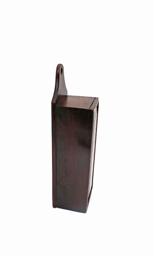 ANTIQUE 18THC CHERRYWOOD CANDLEBOX WITH FRONT SLIDING LID ENGLISH C177090 - ADDITIONAL PHOTO 2