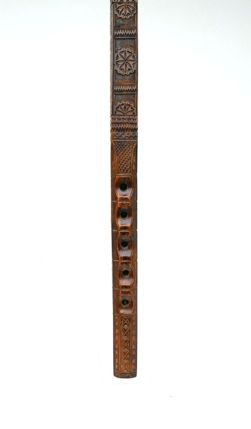 ANTIQUE TREEN 19THC MUSICAL CHILD'S RECORDER WITH CHIP CARVED DECORATION ENGLISH CONTINENTAL C186080 - ADDITIONAL PHOTO 3