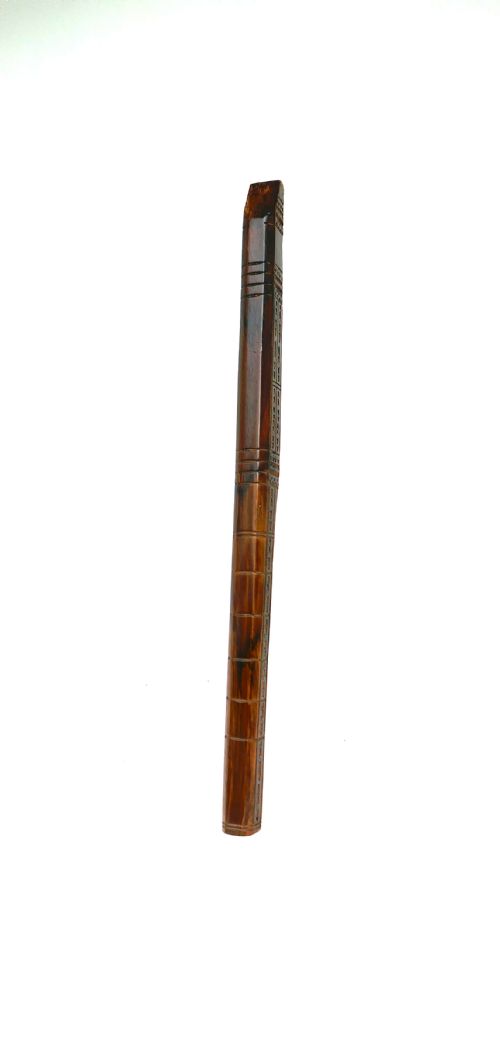 ANTIQUE TREEN 19THC MUSICAL CHILD'S RECORDER WITH CHIP CARVED DECORATION ENGLISH CONTINENTAL C186080 - ADDITIONAL PHOTO 5
