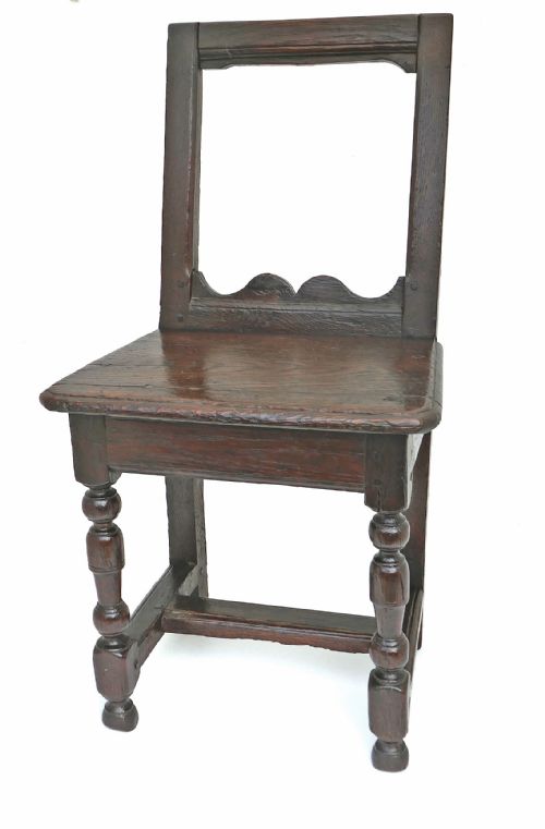 antique 17thc oak furniture single joyned small child's chair french c167090 - CATEGORY: ANTIQUE CHAIRS - DATED 17TH CENTURY