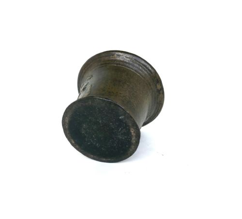 ANTIQUE EARLY METALWARE SINGLE 17THC BRONZE MORTAR WITH CHARLES 11 MOTIF ENGLISH C166080 - ADDITIONAL PHOTO 3