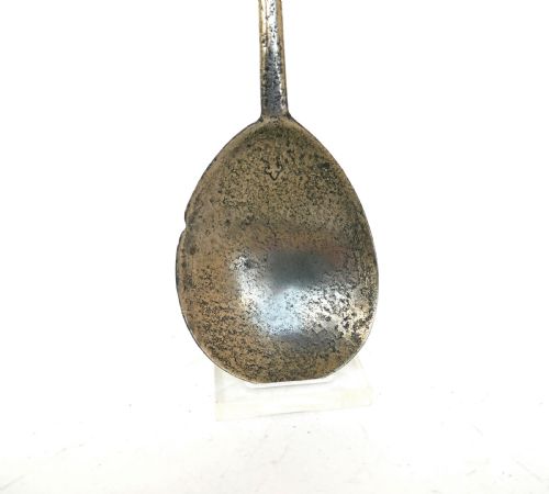 ANTIQUE EARLY METALWARE SINGLE 16THC ELIZABETH 1 LATTEN SEAL TOP SPOON ENGLISH C156080 - ADDITIONAL PHOTO 1
