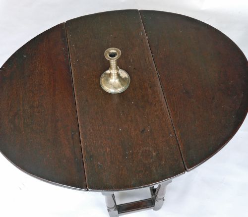 ANTIQUE PERIOD FURNITURE 17THC SINGLE SMALL OAK GATELEG TABLE ENGLISH C167090 - ADDITIONAL PHOTO 2