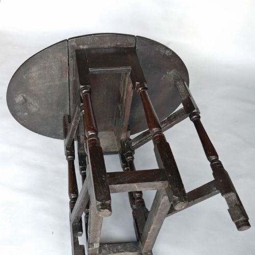ANTIQUE PERIOD FURNITURE 17THC SINGLE SMALL OAK GATELEG TABLE ENGLISH C167090 - ADDITIONAL PHOTO 3