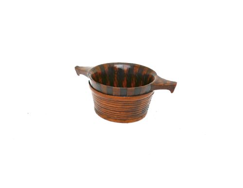 antique treen 19thc scottish single small staved and banded drinking bicker scottish c182040 - CATEGORY: ANTIQUE MISCELLANEOUS - DATED 19TH CENTURY