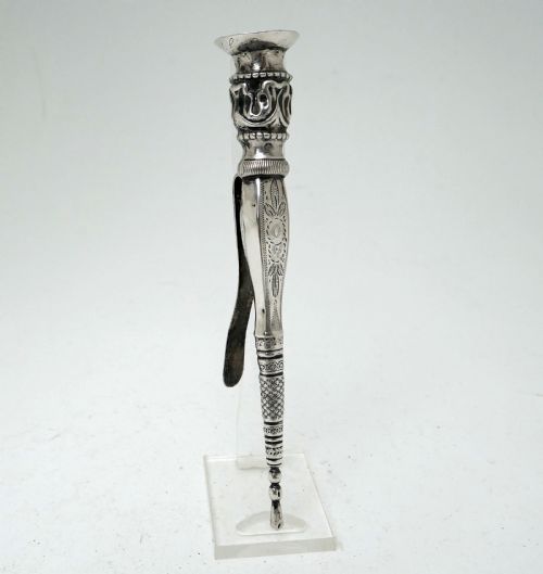 antique silver single 16thc 17thc engraved lace makers needle holder dutch c1590c1600 - CATEGORY: ANTIQUE SILVER - DATED 16TH CENTURY