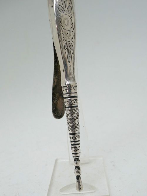 ANTIQUE SILVER SINGLE 16THC 17THC ENGRAVED LACE MAKERS NEEDLE HOLDER DUTCH C1590C1600 - ADDITIONAL PHOTO 2