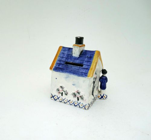 ANTIQUE POTTERY SINGLE EARLY 19THC YORKSHIRE PRATTWARE MONEY BOX ENGLISH YORKSHIRE C180010 - ADDITIONAL PHOTO 1