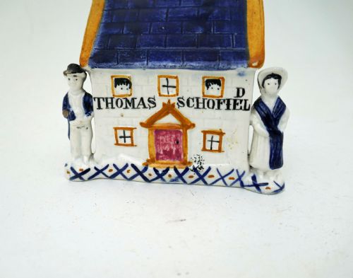 ANTIQUE POTTERY SINGLE EARLY 19THC YORKSHIRE PRATTWARE MONEY BOX ENGLISH YORKSHIRE C180010 - ADDITIONAL PHOTO 4