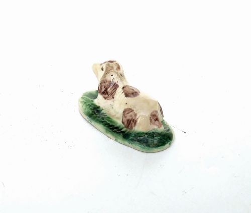 ANTIQUE EARLY POTTERY SINGLE 18THC WHIELDON TYPE DOG ENGLISH C178090 - ADDITIONAL PHOTO 2