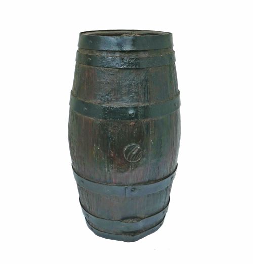 antique furniture 19thc oak coopered barrel umbrella stick holder english c186080 - CATEGORY: ANTIQUE MISCELLANEOUS - DATED 19TH CENTURY