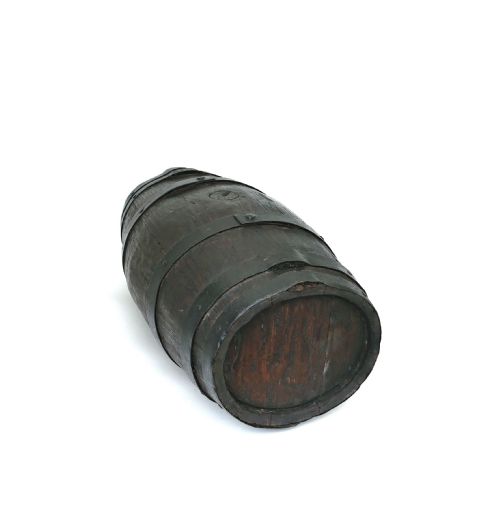 ANTIQUE FURNITURE 19THC OAK COOPERED BARREL UMBRELLA STICK HOLDER ENGLISH C186080 - ADDITIONAL PHOTO 1