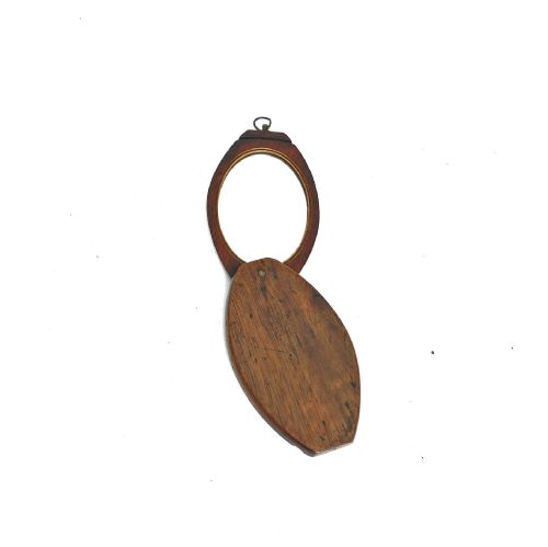 antique treen 19thc mahogany gentleman's campaign travelling mirror english c180020 - CATEGORY: ANTIQUE MISCELLANEOUS - DATED 19TH CENTURY