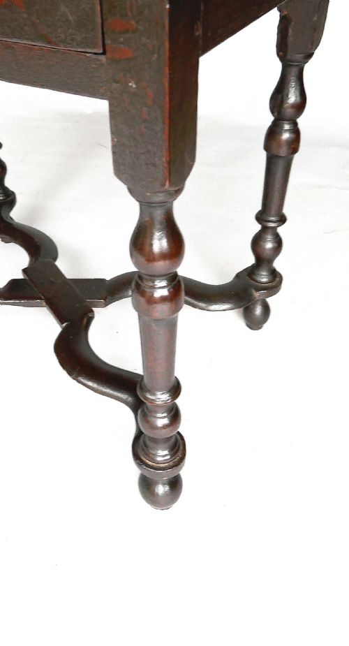 ANTIQUE OAK COUNTRY FURNITURE 17THC X STRETCHER SIDE TABLE ENGLISH C167090 - ADDITIONAL PHOTO 1