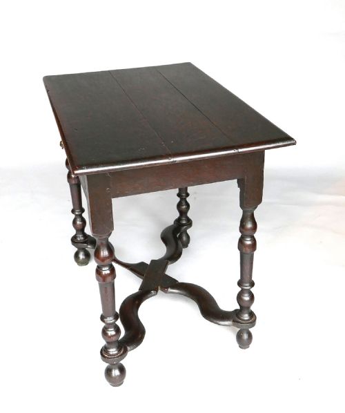 ANTIQUE OAK COUNTRY FURNITURE 17THC X STRETCHER SIDE TABLE ENGLISH C167090 - ADDITIONAL PHOTO 4