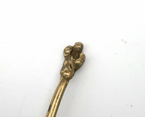 ANTIQUE EARLY METALWARE 17THC SINGLE LATTEN APOSTLE TOP SPOON ENGLISH C160020 - ADDITIONAL PHOTO 4
