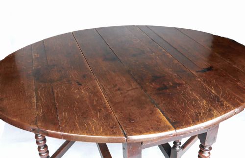ANTIQUE EARLY OAK COUNTRY FURNITURE 17THC GATELEG TABLE ENGLISH C166080 - ADDITIONAL PHOTO 1