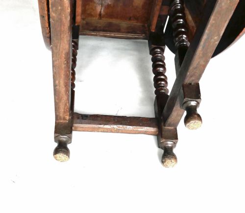 ANTIQUE EARLY OAK COUNTRY FURNITURE 17THC GATELEG TABLE ENGLISH C166080 - ADDITIONAL PHOTO 5