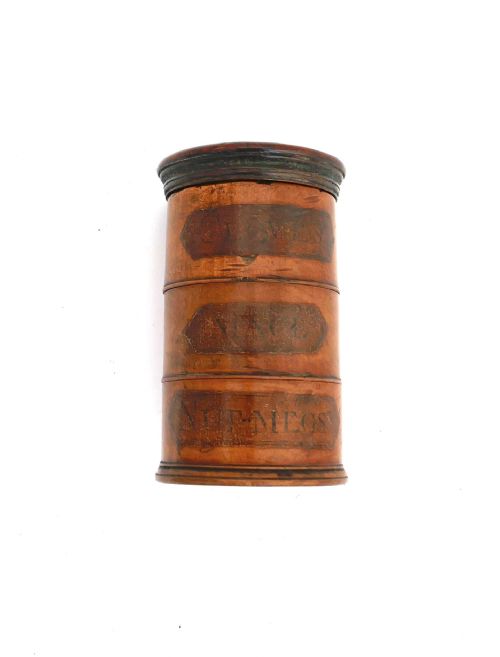 ANTIQUE EARLY KITCHENALIA 19THC TREEN SYCAMORE SPICE TOWER ENGLISH C180020 - ADDITIONAL PHOTO 2
