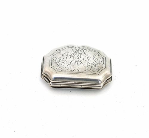 ANTIQUE METALWARE 18THC SILVER ENGRAVED SNUFF BOX CONTINENTAL C176070 - ADDITIONAL PHOTO 3
