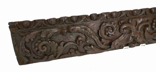 ANTIQUE 17THC SINGLE OAK CARVING OF THE GREEN MAN AND FLORAL DECORATION FLEMISH C166080 - ADDITIONAL PHOTO 2