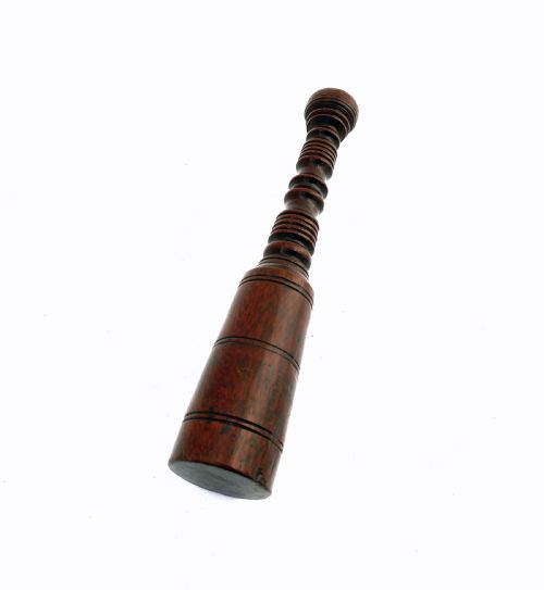 ANTIQUE EARLY TREEN 18THC TURNED FRUITWOOD APOTHECARY PESTLE ENGLISH C172040 - ADDITIONAL PHOTO 2