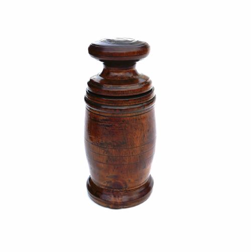 antique treen 18thc turned fruitwood spice grinder english c174060 - CATEGORY: ANTIQUE MISCELLANEOUS - DATED 18TH CENTURY