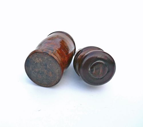 ANTIQUE TREEN 18THC TURNED FRUITWOOD SPICE GRINDER ENGLISH C174060 - ADDITIONAL PHOTO 2