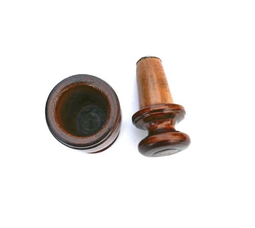 ANTIQUE TREEN 18THC TURNED FRUITWOOD SPICE GRINDER ENGLISH C174060 - ADDITIONAL PHOTO 3