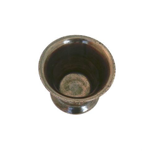 ANTIQUE EARLY METALWARE SINGLE 17THC CHARLES 11 BRONZE MORTAR WITH RARE CROWNED DOUBLE HEADED EAGLE MOTIF ENGLISH C166080 - ADDITIONAL PHOTO 1