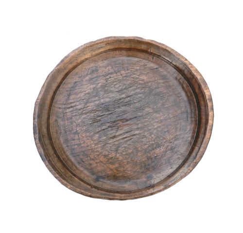 ANTIQUE TREEN 17THC 18THC TURNED SYCAMORE REEDED FOOD PLATTER ENGLISH C1680C1720 - ADDITIONAL PHOTO 3