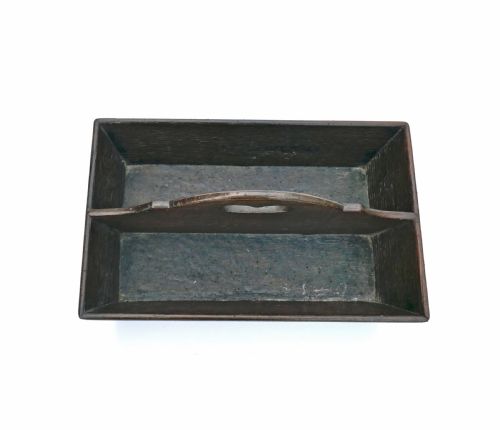 ANTIQUE COLLECTABLES 18THC OAK SHAPED CUTLERY HANDLED TRAY ENGLISH C177090 - ADDITIONAL PHOTO 4