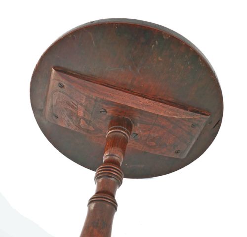 ANTIQUE COUNTRY FURNITURE SINGLE EARLY 19THC ELM OAK PINE CANDLESTAND ENGLISH C180020 - ADDITIONAL PHOTO 3
