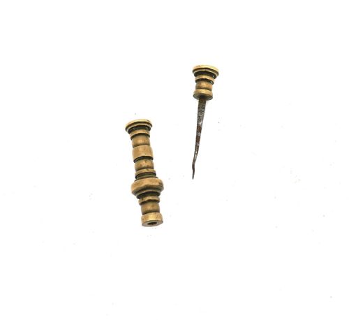 ANTIQUE EARLY METALWARE SINGLE 19THC BRASS PIPE TAMPER SEAL PRICKER COMBINATION ENGLISH C187090 - ADDITIONAL PHOTO 4
