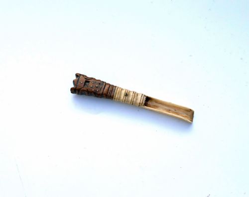 antique treen 18thc fruitwood bone apple corer english c177080 - CATEGORY: ANTIQUE MISCELLANEOUS - DATED 18TH CENTURY