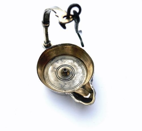 ANTIQUE EARLY LIGHTING 18THC CAST BRONZE SINGLE VALVE OIL CRUSIE LAMP ENGLISH CONTINENTAL C176080 - ADDITIONAL PHOTO 2