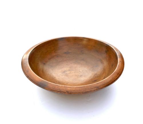 antique kitchenalia treen 19thc sycamore english turned dairy bowl c182040 - CATEGORY: ANTIQUE MISCELLANEOUS - DATED 19TH CENTURY