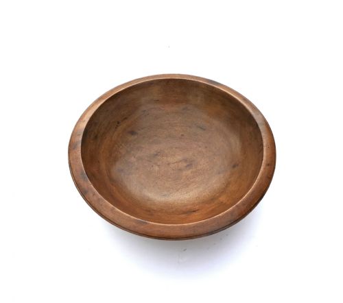 ANTIQUE KITCHENALIA TREEN 19THC SYCAMORE ENGLISH TURNED DAIRY BOWL C182040 - ADDITIONAL PHOTO 2