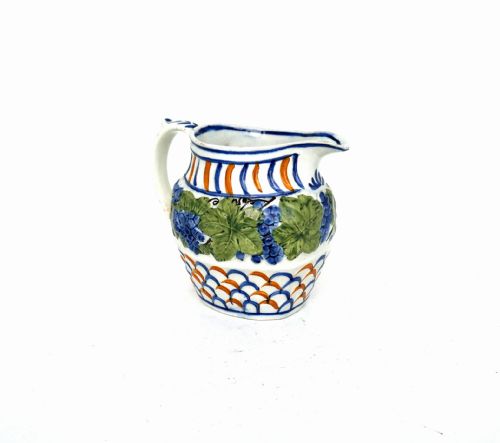 antique early english pottery 19thc prattware small cream jug c1805 - CATEGORY: ANTIQUE JUGS - DATED 19TH CENTURY