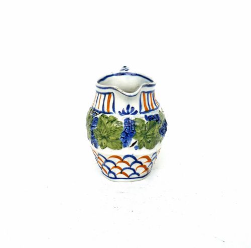ANTIQUE EARLY ENGLISH POTTERY 19THC PRATTWARE SMALL CREAM JUG C1805 - ADDITIONAL PHOTO 2