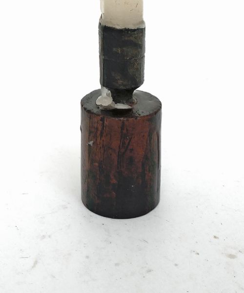 ANTIQUE LIGHTING 15THC MEDIEVAL CANDLE SOCKET IN LATER BASE ENGLISH C145070 - ADDITIONAL PHOTO 1